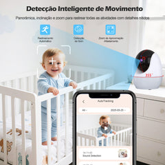 Yoredot Baby Monitor Camera Y-1003 Night Light Wireless Camera 4.3'' IPS Large/5000mAh 30H/WIFI+2.4GHz/Ultra Clear Night Vision/Temperature Sensor Alarm/355° Rotation/Voice Activation