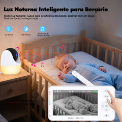 Yoredot Baby Monitor Camera Y-1003 Night Light Wireless Camera 4.3'' IPS Large/5000mAh 30H/WIFI+2.4GHz/Ultra Clear Night Vision/Temperature Sensor Alarm/355° Rotation/Voice Activation