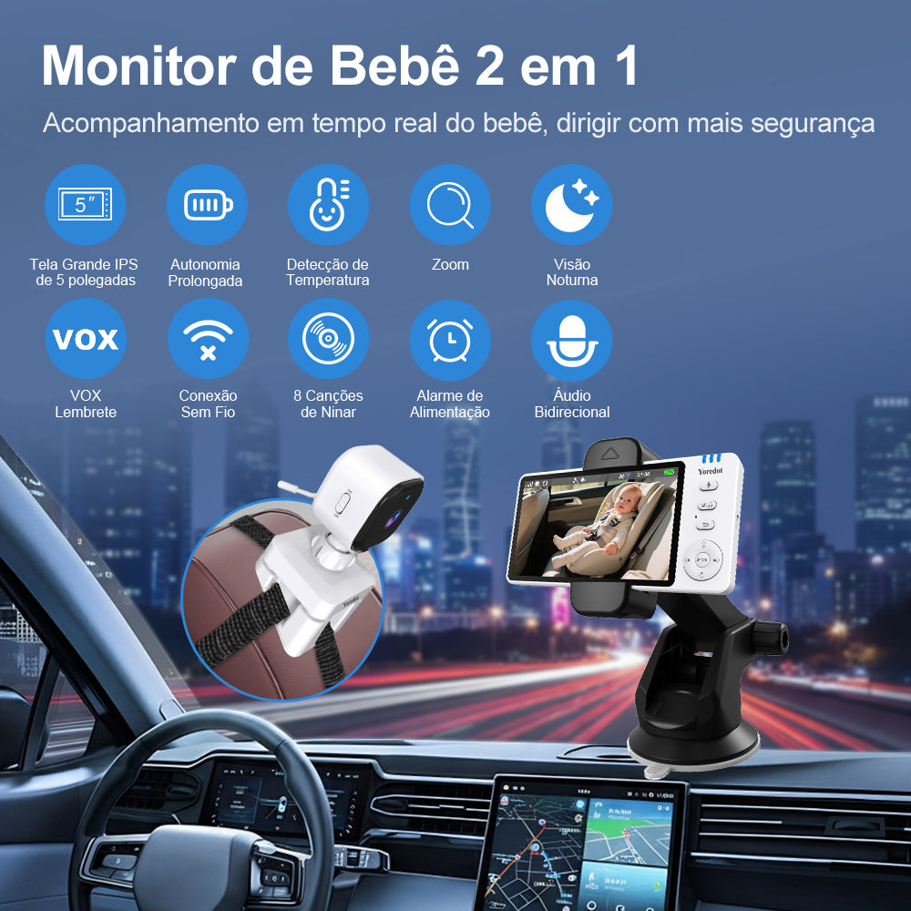 Baby Monitor Night Vision Portable Camera With Stand