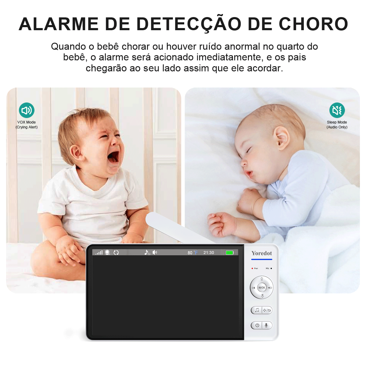 Baby Monitor Camera 7'' Fhd S/wire Night Vision 1080p