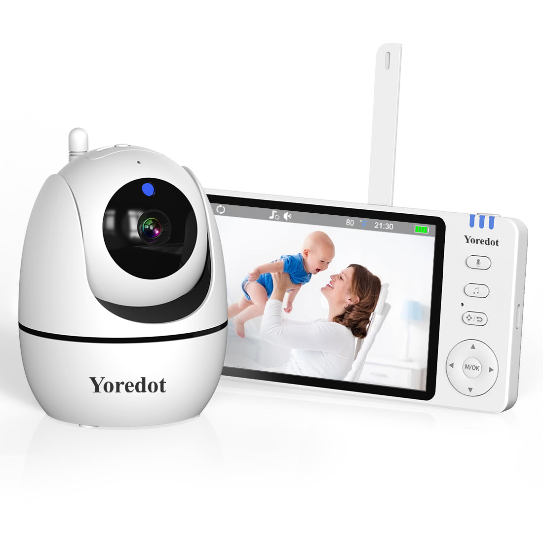 Baby Monitor Camera S/Wire Night Vision 5'' LCD Large Screen High Definition Y-1001 Multifunctional Alarm with Microphone